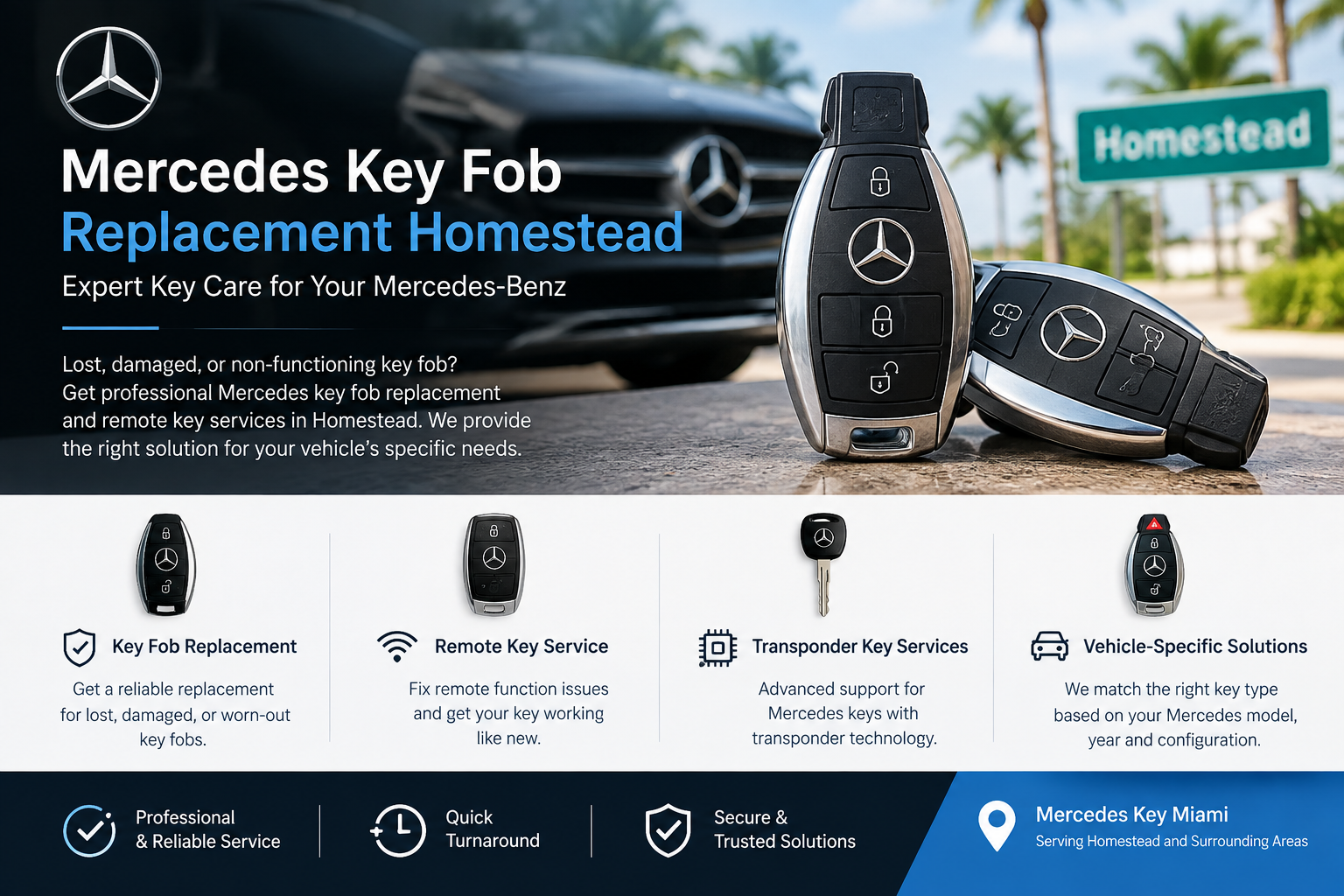 Mercedes Key Fob Replacement Homestead