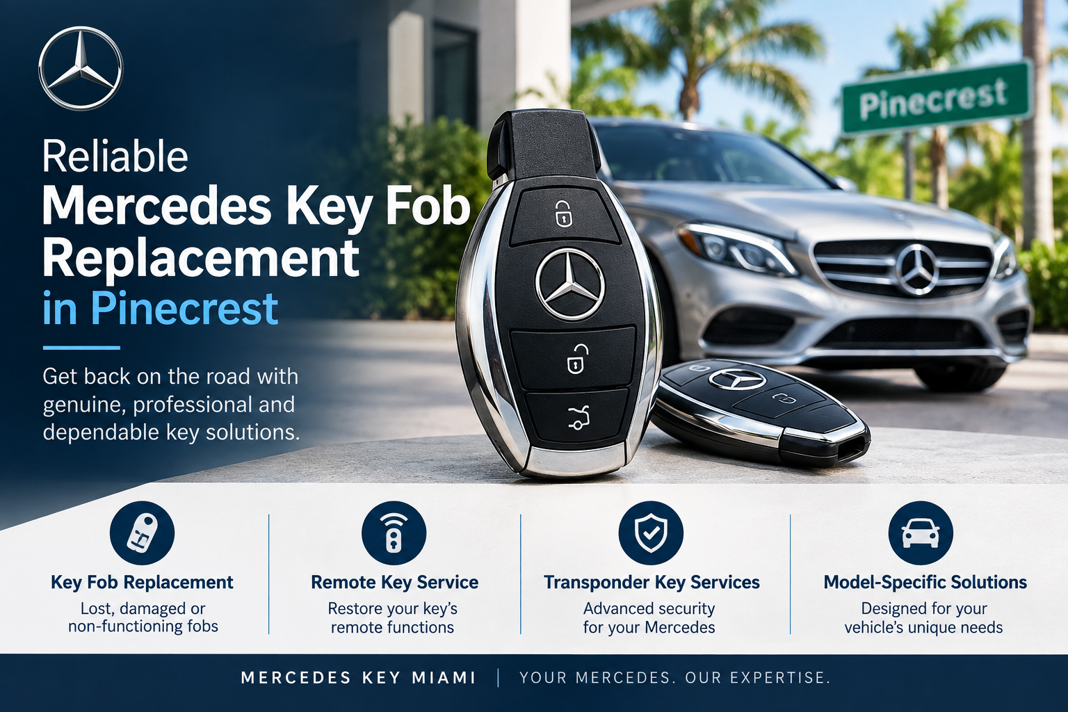 Mercedes Key Fob Replacement in Pinecrest