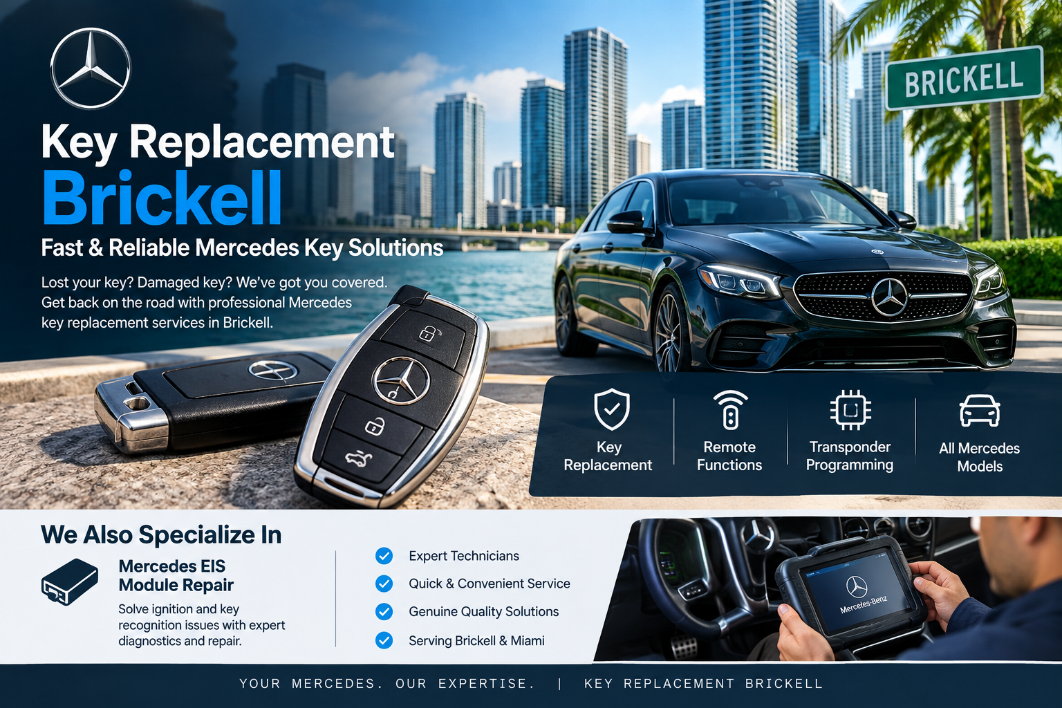 Mercedes Key Replacement Brickell Ad